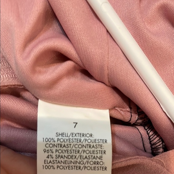 Pink and Black Pleated Off-Shoulder Midi Dress - Picture 8 of 9